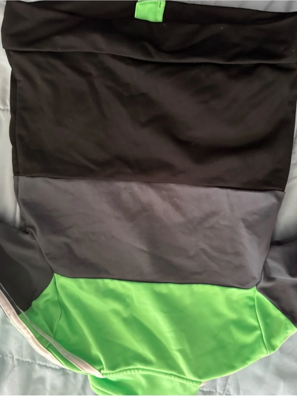 adidas Kids Neon Green, Gray & Black Colorblock Puffer Jacket